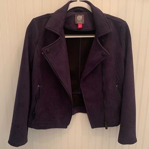 Vince Camuto Navy Motorcycle-Style Jacket XS